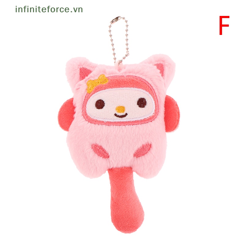 Sanrio Đồ chơi nhồi bông Hoạt Hình melody melody kuromi Mềm Mại Có Móc Khóa Trang Trí Xe Hơi / Ba Lô