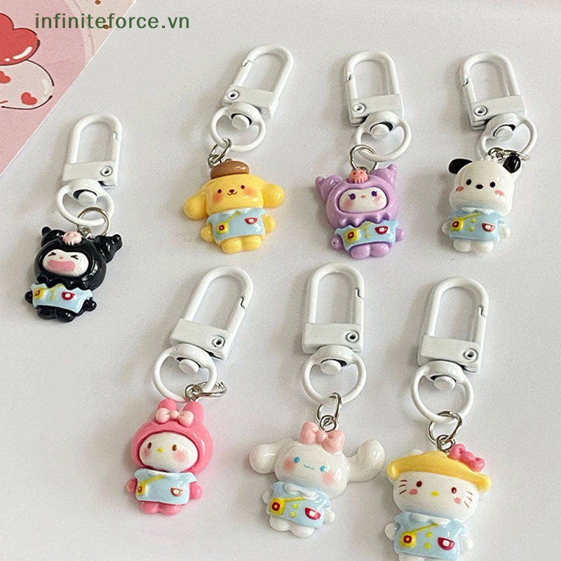 SANRIO  Móc Khóa Xe Hơi / Túi Xách Hình Nhân Vật Hoạt Hình my melody kitty Cinnamoroll Đáng Yêu