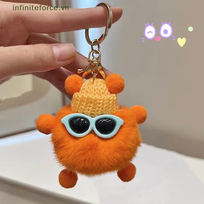 Móc Chìa Khóa Lông Thỏ mini Dễ Thương Sáng Tạo