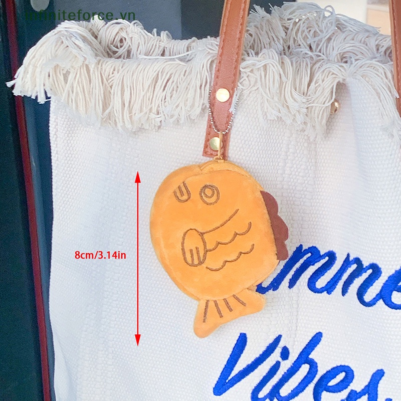 Móc Khóa Hình Búp Bê Hoạt Hình taiyaki Nhồi Bông Dễ Thương Sáng Tạo Làm Quà Tặng Cho Bạn Gái