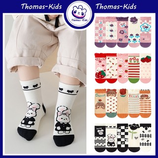 Set 5 Đôi Vớ cotton Thoáng Khí Phối Ren Dễ Thương Dành Cho Bé Gái 1-12 Tuổi tất cho bé