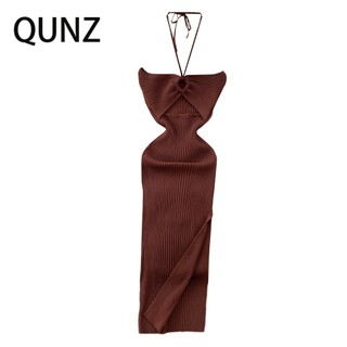Qunz Đầm Dây Mỏng Hở Lưng Dáng Ôm Thời Trang Quyến Rũ 6308