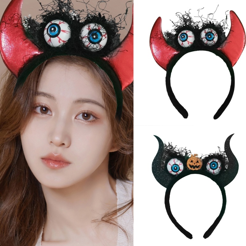 Băng Đô Cài Tóc Hình Bóng Mắt To Tròn Màu Tối Hóa Trang halloween