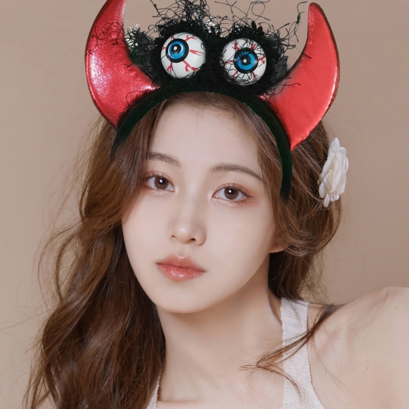 Băng Đô Cài Tóc Hình Bóng Mắt To Tròn Màu Tối Hóa Trang halloween