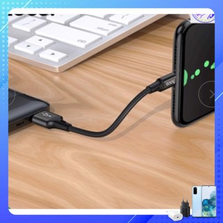 Cáp sạc nhanh dây dù type c 3.0a hoco duo pro dài 0.25m