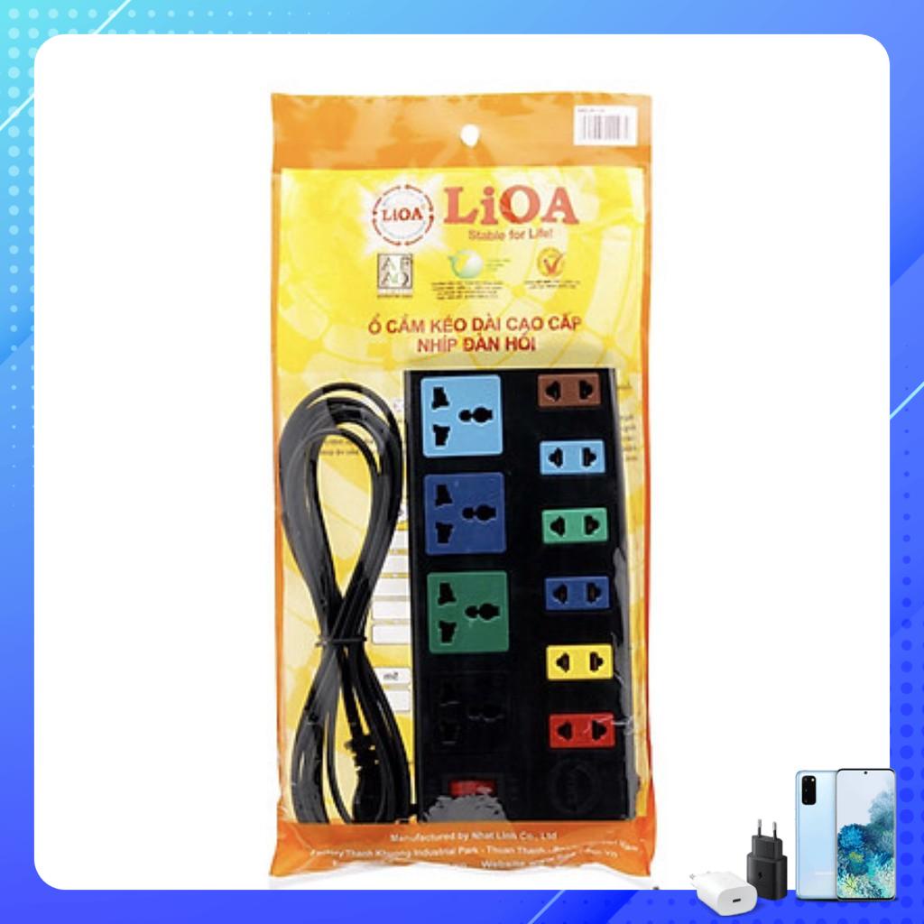 Ổ Cắm Điện LIOA 4D + 6S Dây 3m x 2 Lioa 4D6S32 - Đen