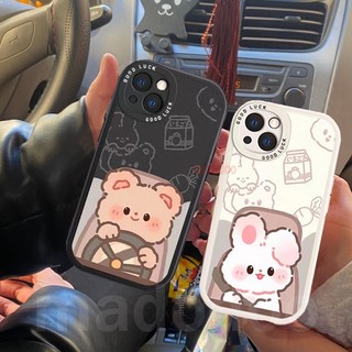 Cute Casing Samsung Galaxy A15 A05 A05S A12 A13 A23 A73 A72 A53 A33 A52 A52S A11 A31 A70 A20 A30 A10S M11 M12 A22 LTE M22 M23 M32 M31 A32 A50 A50S A30S A03S A02S A21S A51 A71 4G 5G drive Bear Rabbit Cartoon Fine Hole Couple Soft Phone Case XPN 79