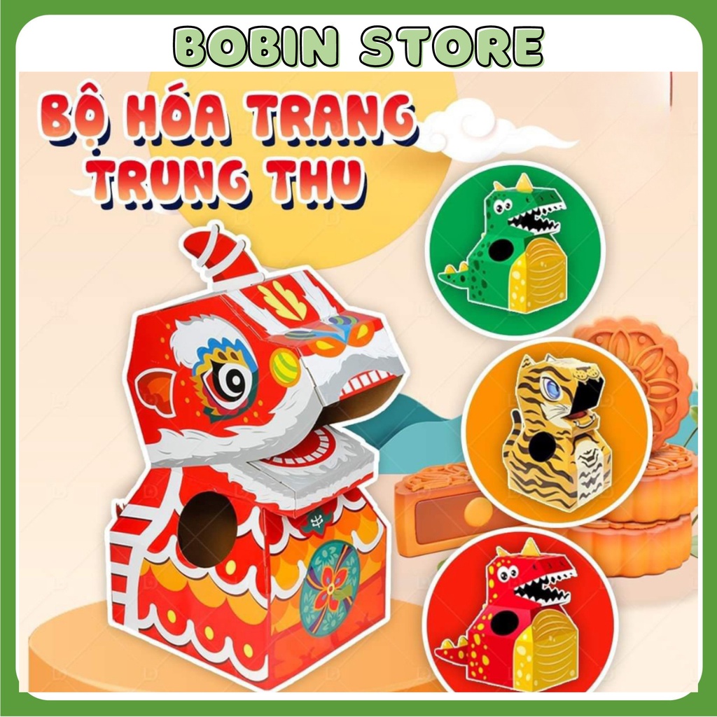 Đồ Chơi Hoá Trang Trung Thu Đầu Kì Lân BOBIN | Đồ Chơi Trung Thu DIY Vui Nhộn Cho Bé
