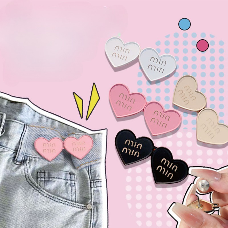 Thắt Lưng Khóa Hợp Kim Tình Yêu Với Nút Giảm Eo Và Quần Jean Liền Mạch