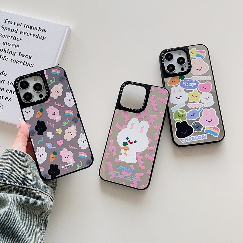 Dễ Thương Ốp Điện Thoại Mặt Gương Chống Sốc Hình Thỏ Cho iphone 15 15pro 15promax 14 13 12 11 pro max