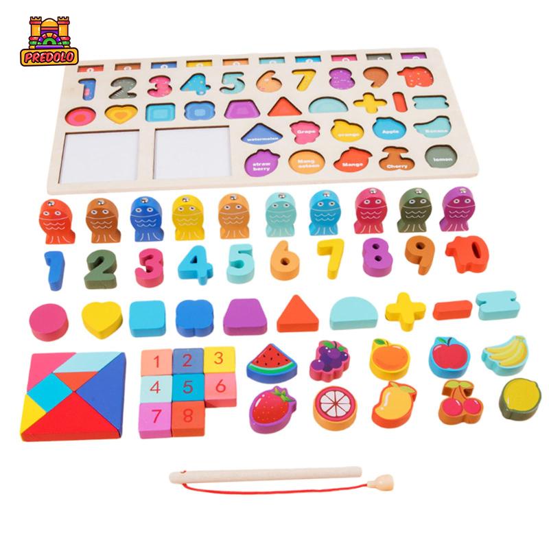 Predolo Bộ Đồ Chơi Xếp Hình Bảng Chữ Cái montessori Bằng Gỗ Dành Cho Bé Trai