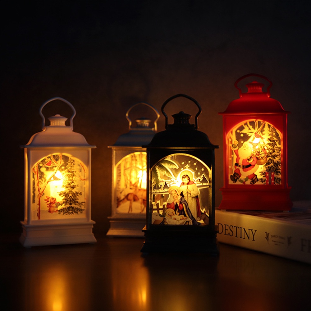 Đèn Trang Trí Giáng Sinh Di Động Sáng Tạo Có Thể Sử Dụng Như Cây Thông Noel Sơn Màu Trong Suốt Bên Nhỏ