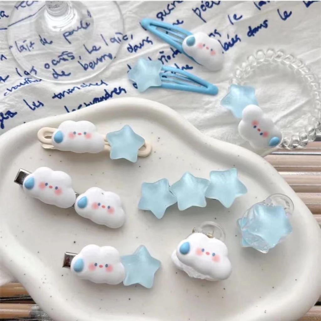 Kẹp Tóc Hình Đám Mây / Ngôi Sao / Đám Mây Ngọt Ngào