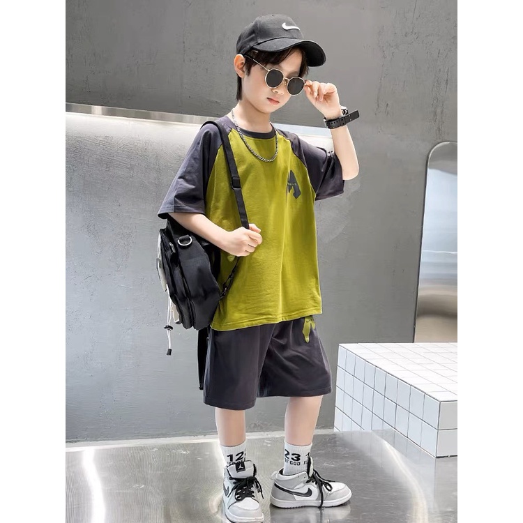 Bộ thun cotton bé trai RL LD2372