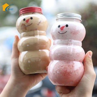 Bình nước 500ml in hình người tuyết hoạt hình dễ thương