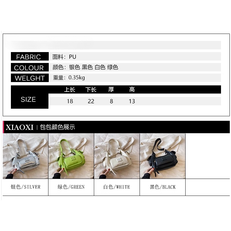 Niche Túi Đeo Chéo Hình Vuông Nhỏ Màu Bạc Thời Trang Độc Đáo