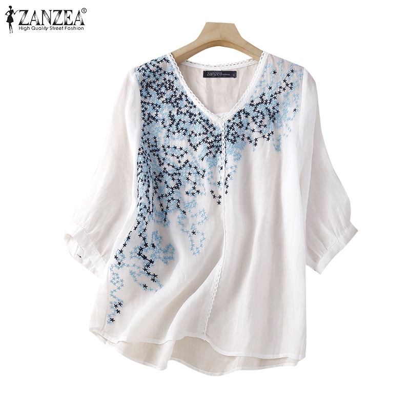 Zanzea Áo Nữ Tay Ngắn Cổ Chữ v Thời Trang Quyến Rũ