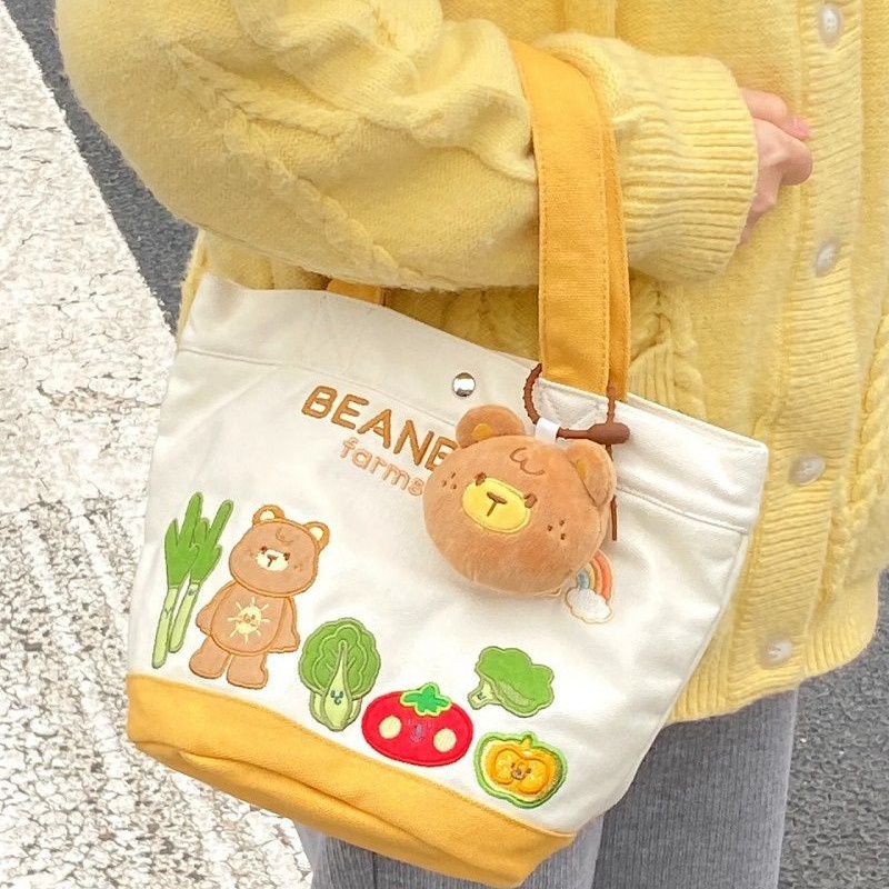 Túi Xách Vải canvas In Họa Tiết Hoạt Hình Dễ Thương Dành Cho Mẹ Và Bé