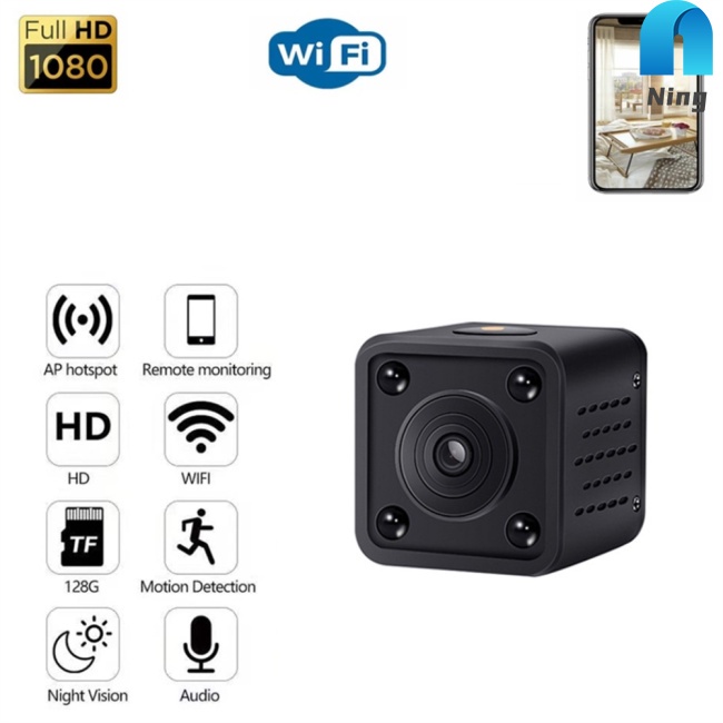 1 Bộ camera Hồng Ngoại mini cctv f9 1080p hd wifi ip Hỗ Trợ Quay Ban Đêm