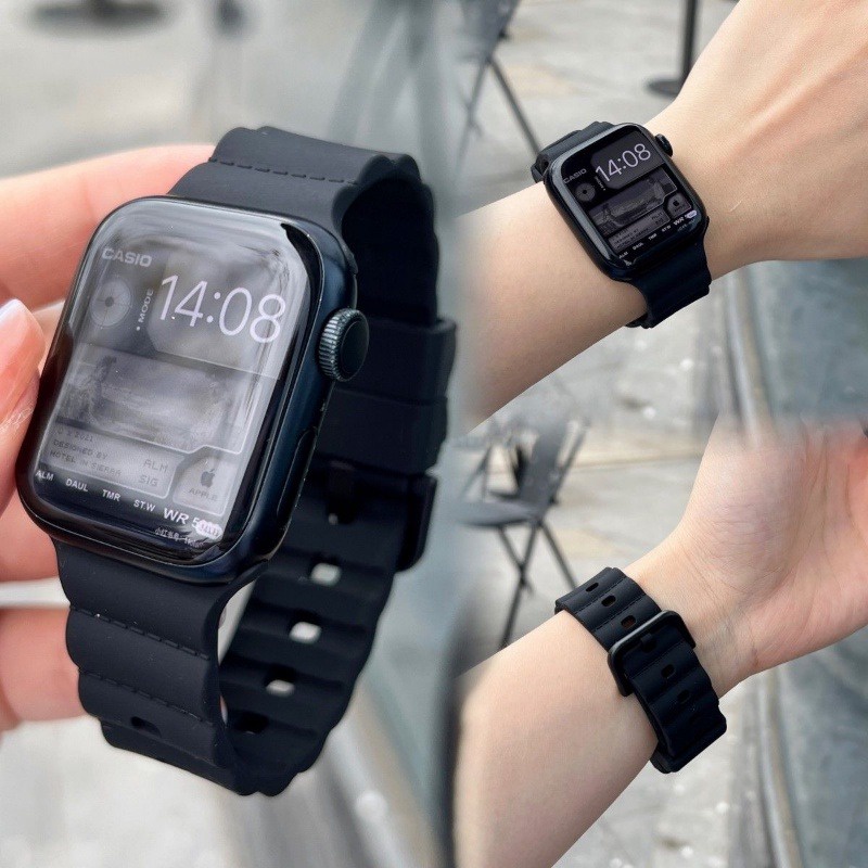 Dây Đeo Silicon Màu Kẹo Cho Đồng Hồ Thông Minh apple watch 8 7 6 se 5 4 3 38mm 41mm 40mm 45mm 49mm 44mm 42mm