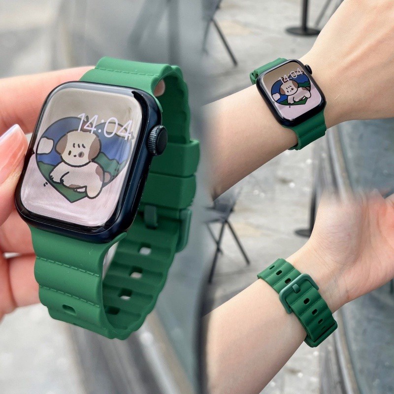 Dây Đeo Silicon Màu Kẹo Cho Đồng Hồ Thông Minh apple watch 8 7 6 se 5 4 3 38mm 41mm 40mm 45mm 49mm 44mm 42mm