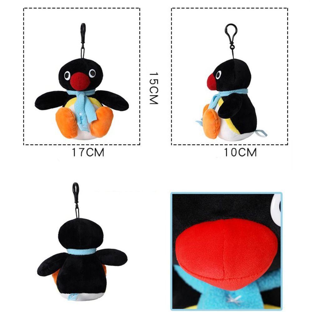 Shanhai pingu Móc Khóa Hình Chim Cánh Cụt Nhồi Bông Mềm Mại Hóa Trang anime Cho Gia Đình