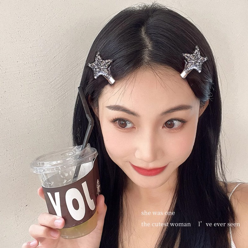 Set 7 Kẹp Tóc Ngôi Sao Bằng Kim Loại Màu Hồng Ngọt Ngào Cho Bé Gái