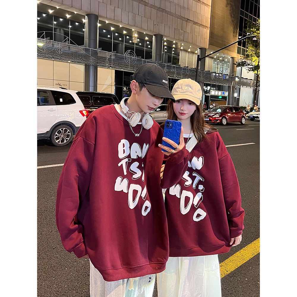 Áo Sweater Tay Dài oversize Cho Cặp Đôi