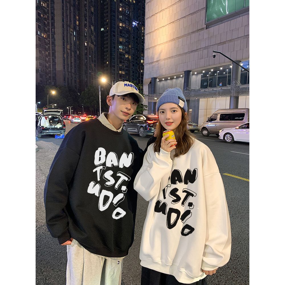 Áo Sweater Tay Dài oversize Cho Cặp Đôi