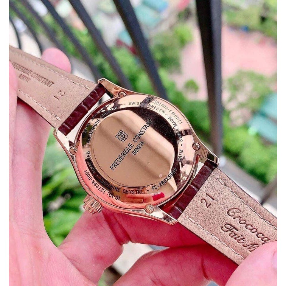 Đồng hồ Nam Frederique Constant FC-285LGS5B4 Horological Smartwatch, mặt xám, kinh shapphire - Máy pin mipecclock