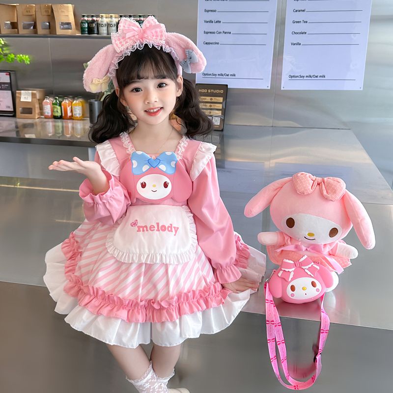 Đầm Công Chúa lolita Tay Dài Mềm Mại Thời Trang Xuân Thu Cho Bé Gái