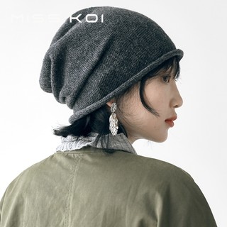Misskoi  Mũ Len Lông Cừu Phong Cách retro Mùa Thu Đông Dễ Phối Đồ Dành Cho Nữ