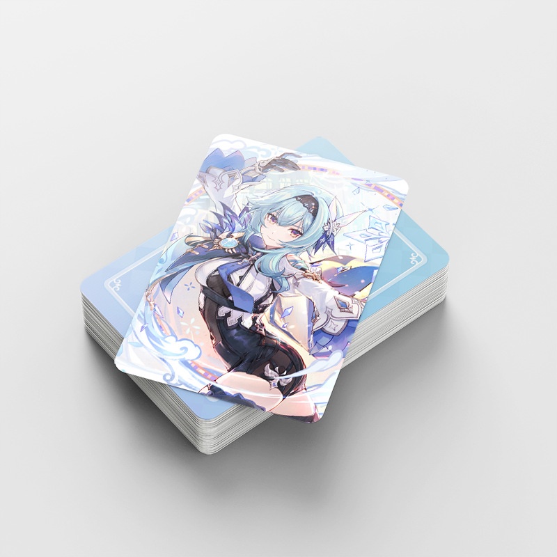 Genshin Photocard Double Sided Lomo Card Sticker thẻ 60 chiếc + nhãn dán 32 chiếc