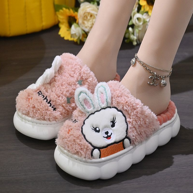 Dép Bông Đi Trong Nhà Bằng Vải cotton Đế Dày Chống Trượt Thời Trang Thu Đông 2023