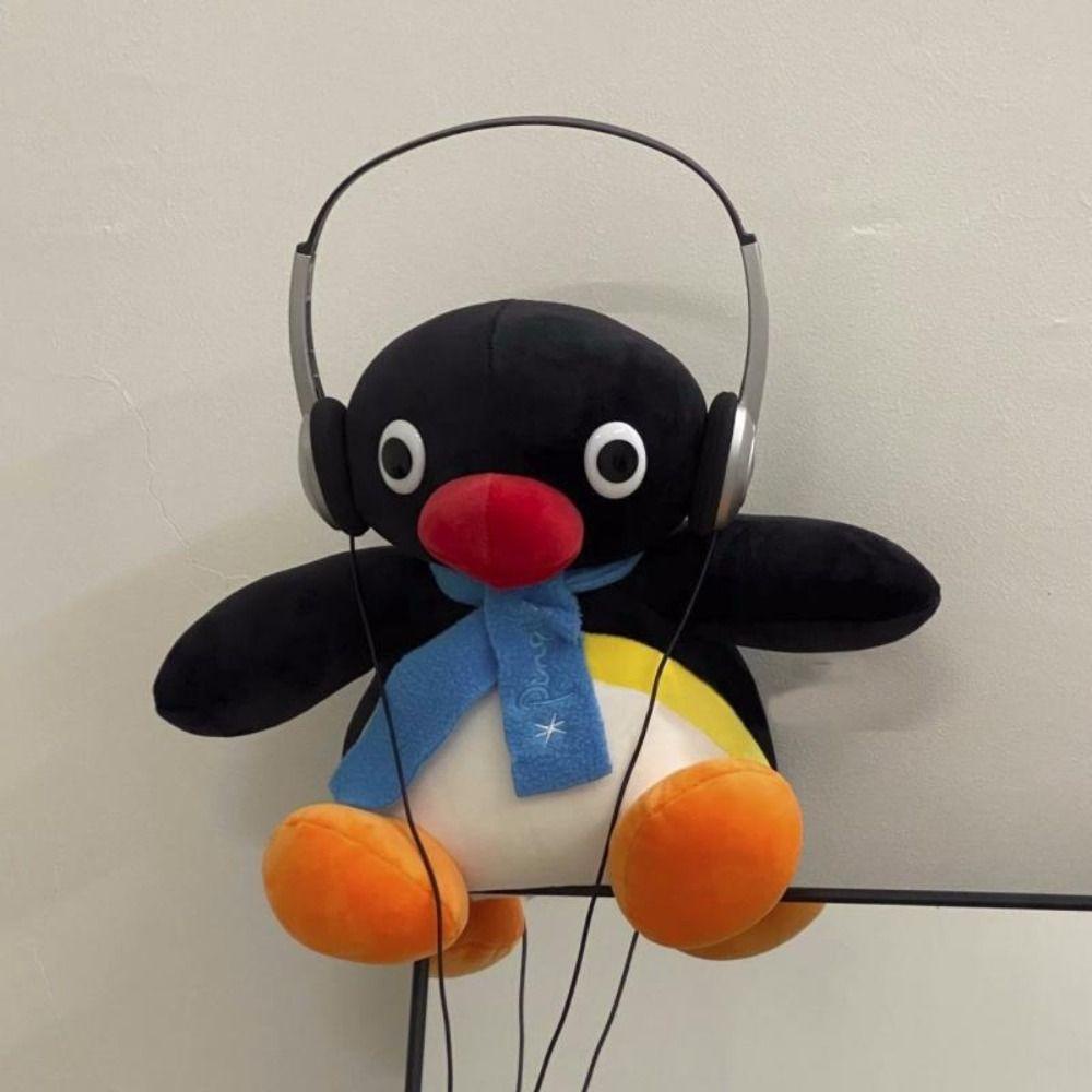 Shanhai pingu Móc Khóa Hình Chim Cánh Cụt Nhồi Bông Mềm Mại Hóa Trang anime Cho Gia Đình