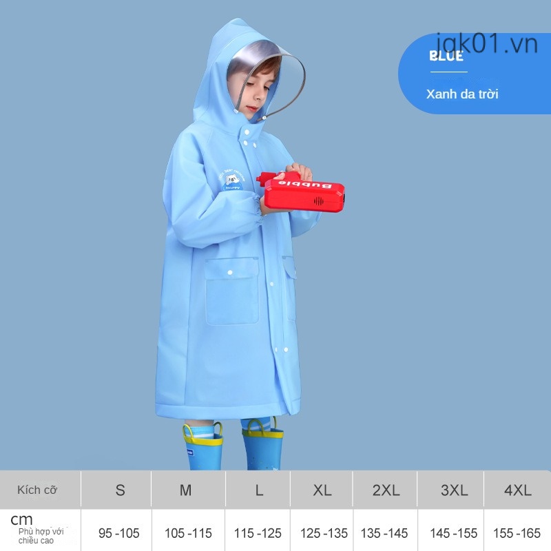 Áo Mưa Toàn Thân Chống Thấm Nước Họa Tiết Xinh Xắn Cho Bé