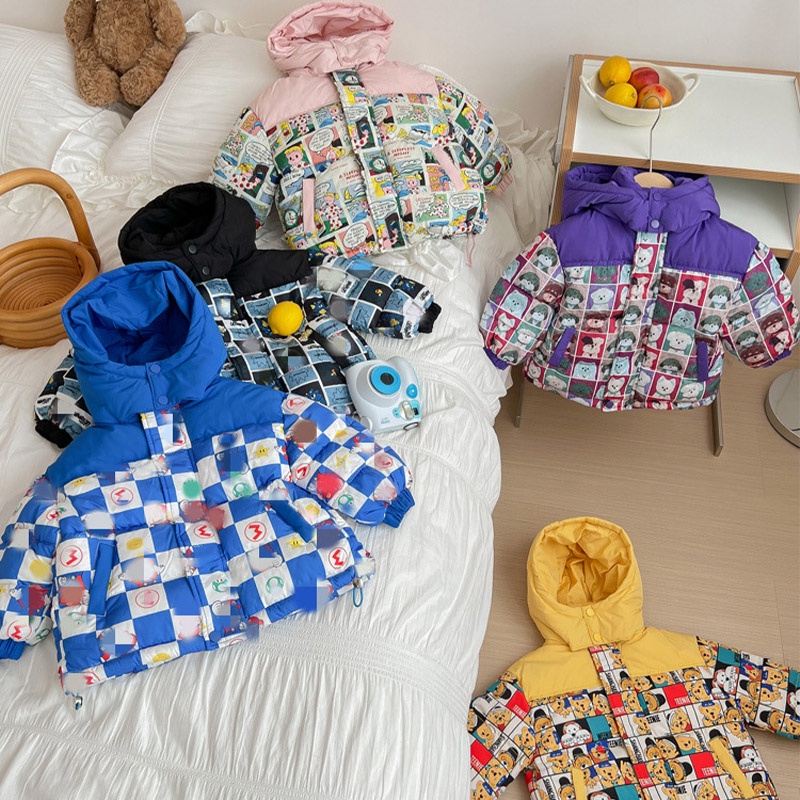 SUPER KIDS Áo Khoác Phao cotton Dày Dặn Giữ Ấm Dành Cho Bé Trai Và Bé Gái