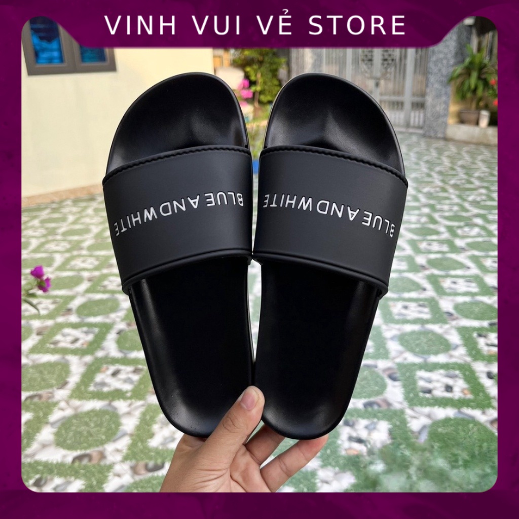Dép Quai Ngang Blue And White - Dép ulzzang Nam Nữ phong cách Hàn Quốc