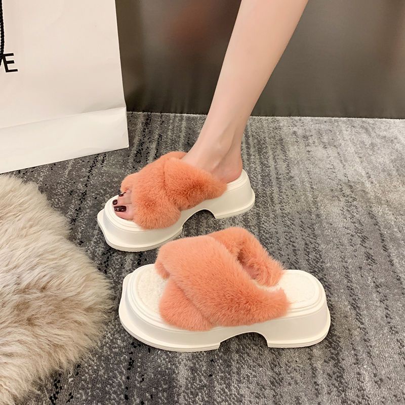 KaBaiQi Dép bánh mì guốc dép sandal nữ Màu Sắc Đơn Giản Thoải Mái Cao Gót Chống Trơn Trượt dép đế xuồng B92H0IT 35Z230830