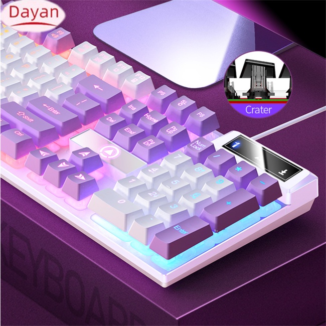 Bàn phím cơ gaming DAYAN K500 104 phím có đèn nền nhiều màu cho máy tính để bàn