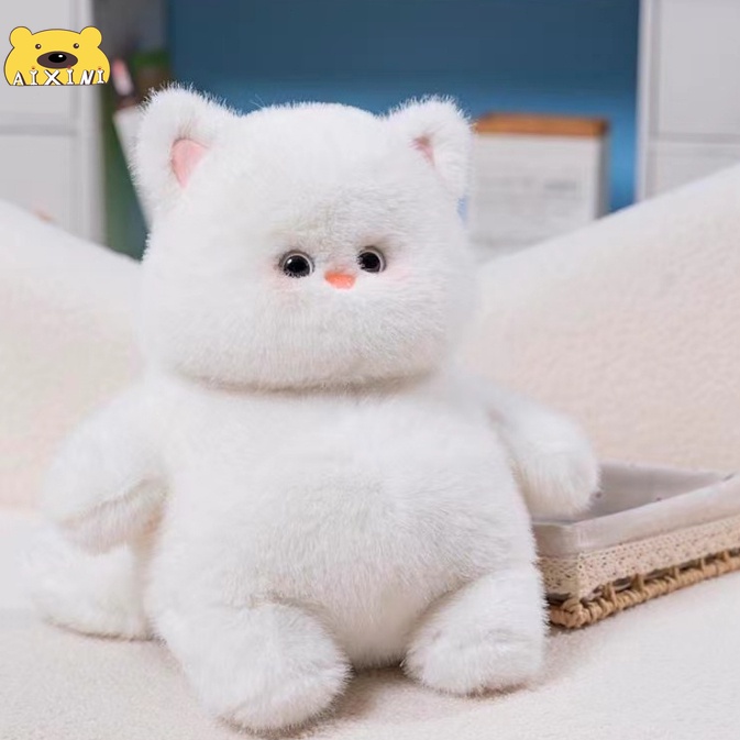 💯CHÍNH HÃNG-Siêu mềm!🐱Đồ chơi nhồi bông Hình Con Mèo Màu Trắng Siêu Mềm 35cm