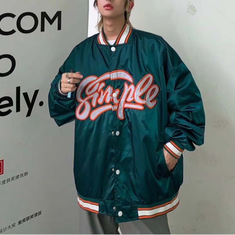 Áo Khoác bomber Thêu Chữ Thời Trang Cho Cặp Đôi