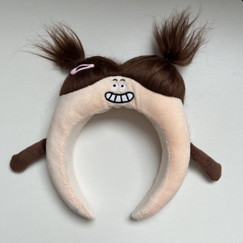 Băng Đô Cài Tóc / Rửa Mặt Hình Búp Bê dopamine Siêu Dễ Thương Vui Nhộn diy