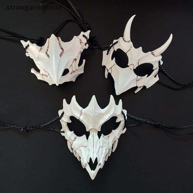 Mặt Nạ Hóa Trang halloween Hình Bộ Xương / Đầu Lâu / Hổ / Rồng Răng Dài Độc Đáo