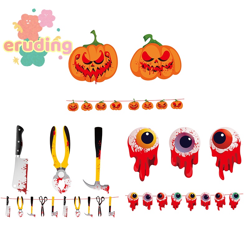 Dây Cờ Treo Trang Trí halloween 3m happy halloween