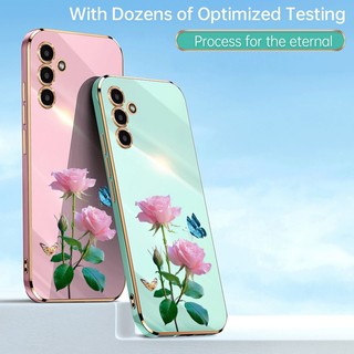 Ốp điện thoại KOOSUK mềm họa tiết hoa và bướm cho samsung galaxy a14 a24 a34 a54 a04 a04e a04s