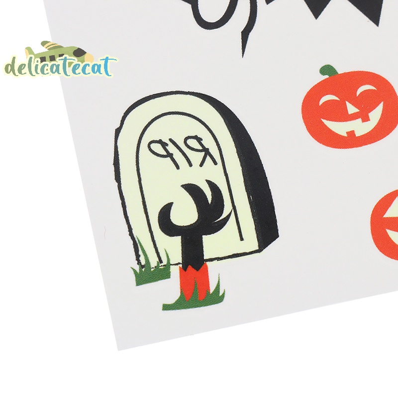 Hình Xăm Dán Tạm Thời Họa Tiết halloween Phát Sáng Độc Đáo