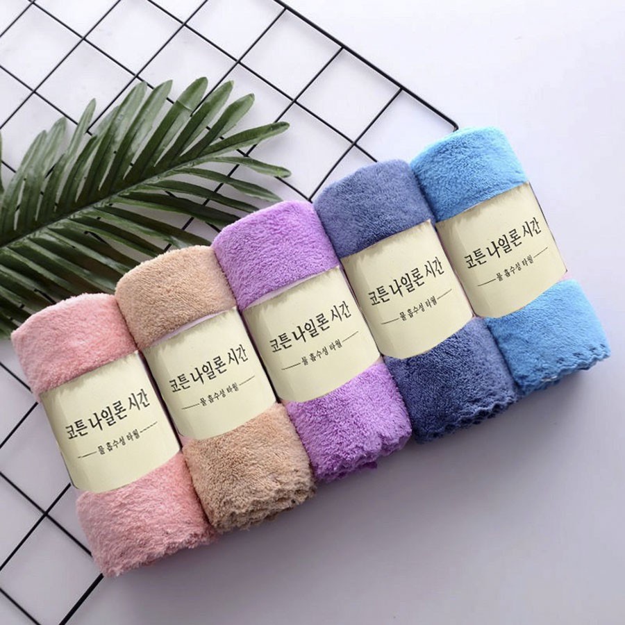 Khăn mặt lông cừu xuất Hàn KT 30*50 cm