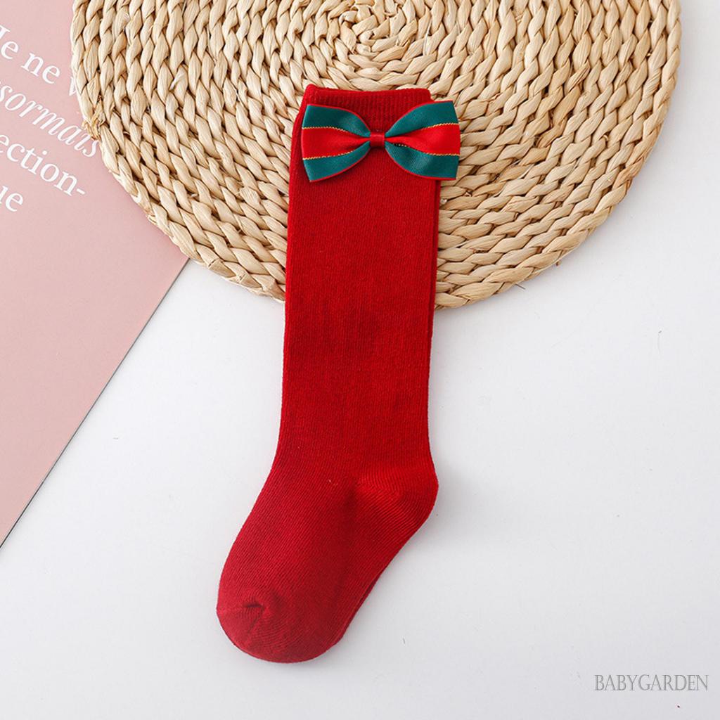 Vớ Dài Thoáng Khí Đính Nơ Cho Bé Gái 0-3 Tuổi