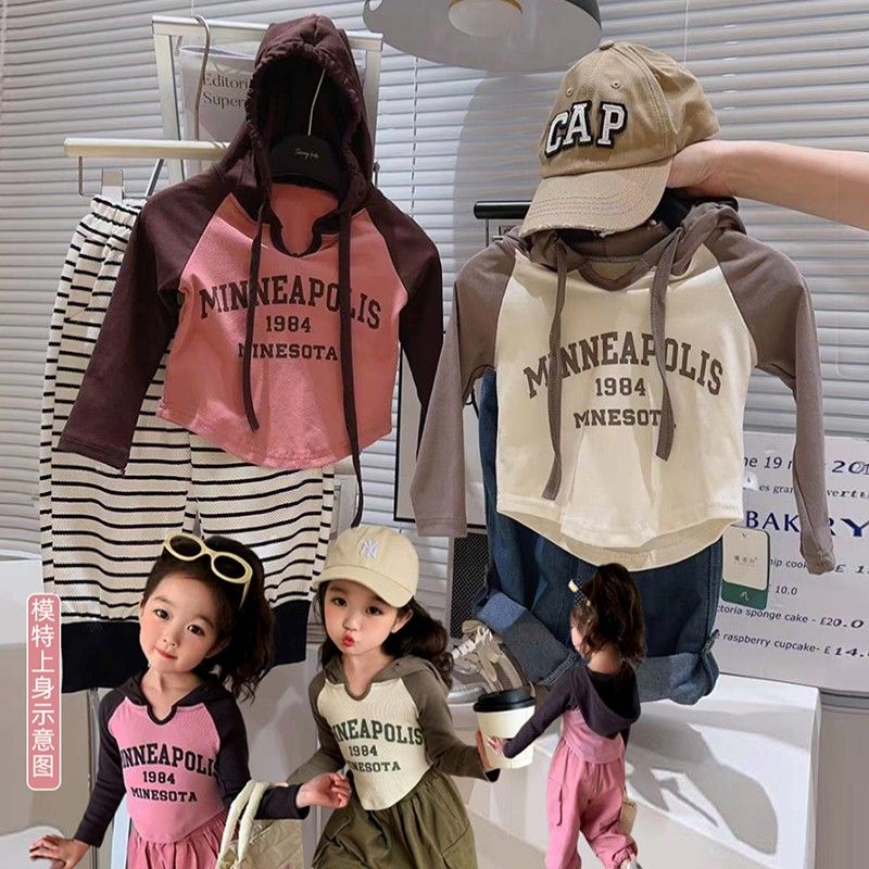 Áo Hoodie Tay Dài In Chữ Thời Trang Dành Cho Bé Gái